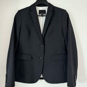 Banana Republic Petite Black Wool Blend Blazer